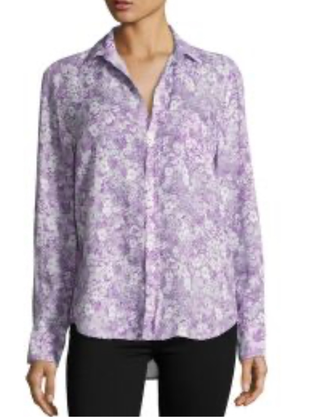 Frank & Eileen 100% Linen Floral Button Down Shirt Size Small